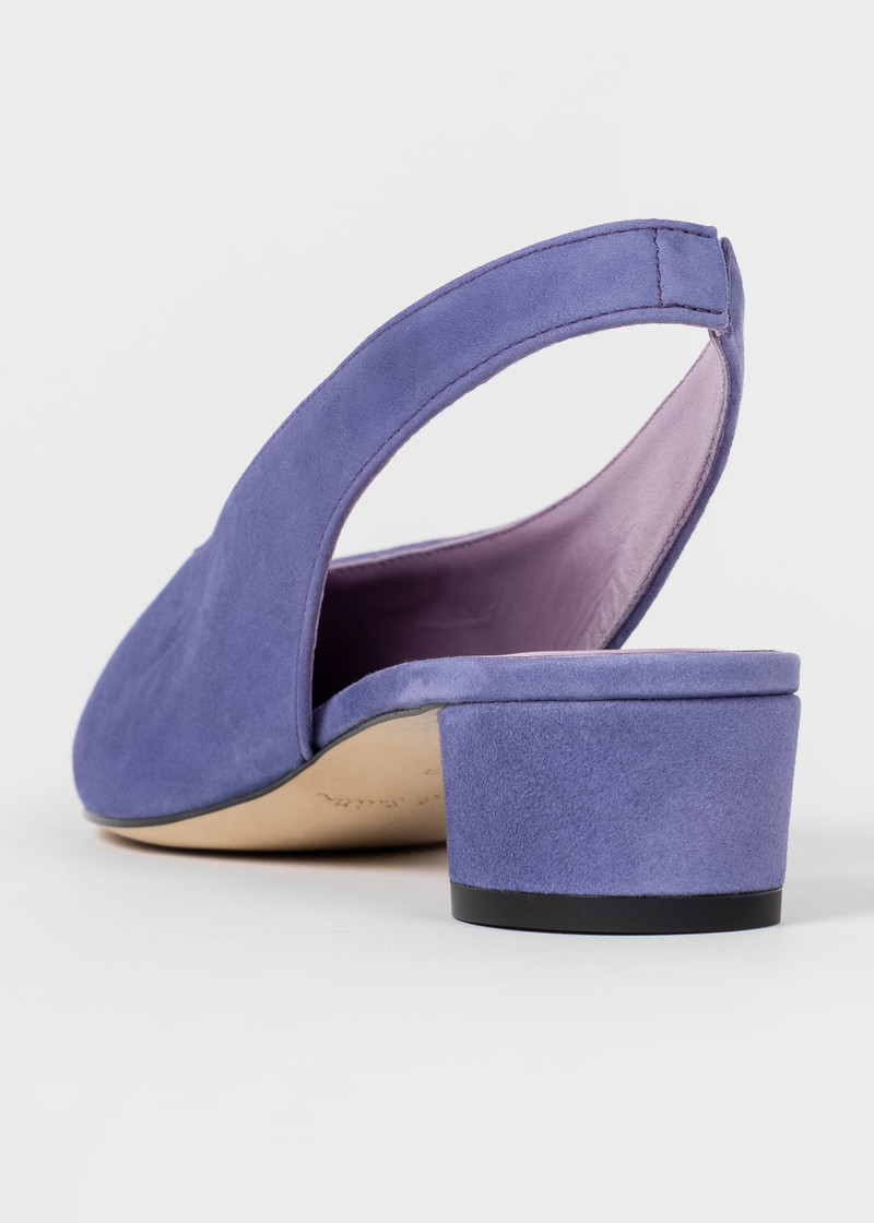 Suede 'Enid' Slingback Heels 4