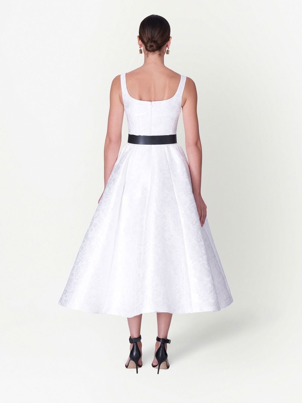 patterned-jacquard midi-dress - 3