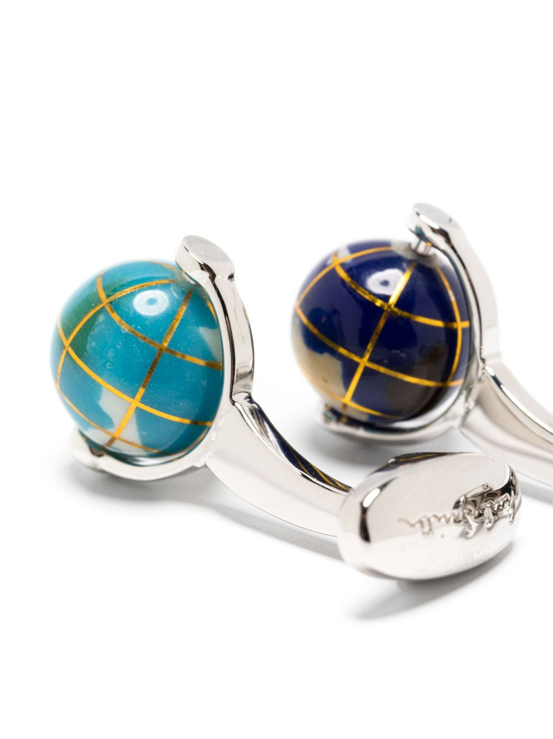 Paul Smith Globe contrasting cufflinks outlook