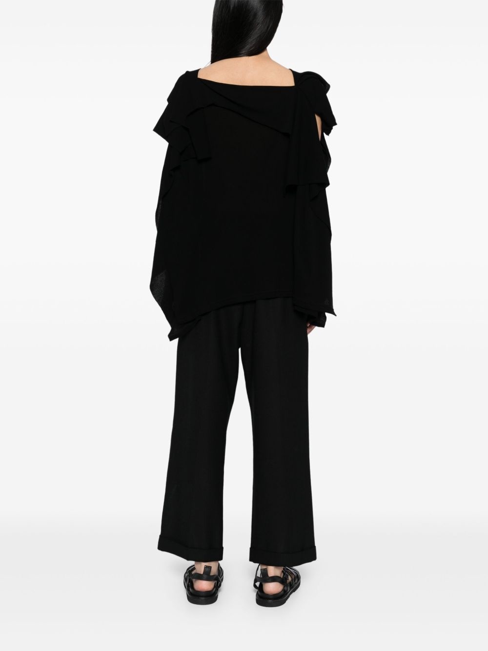 draped twisted vest - 4