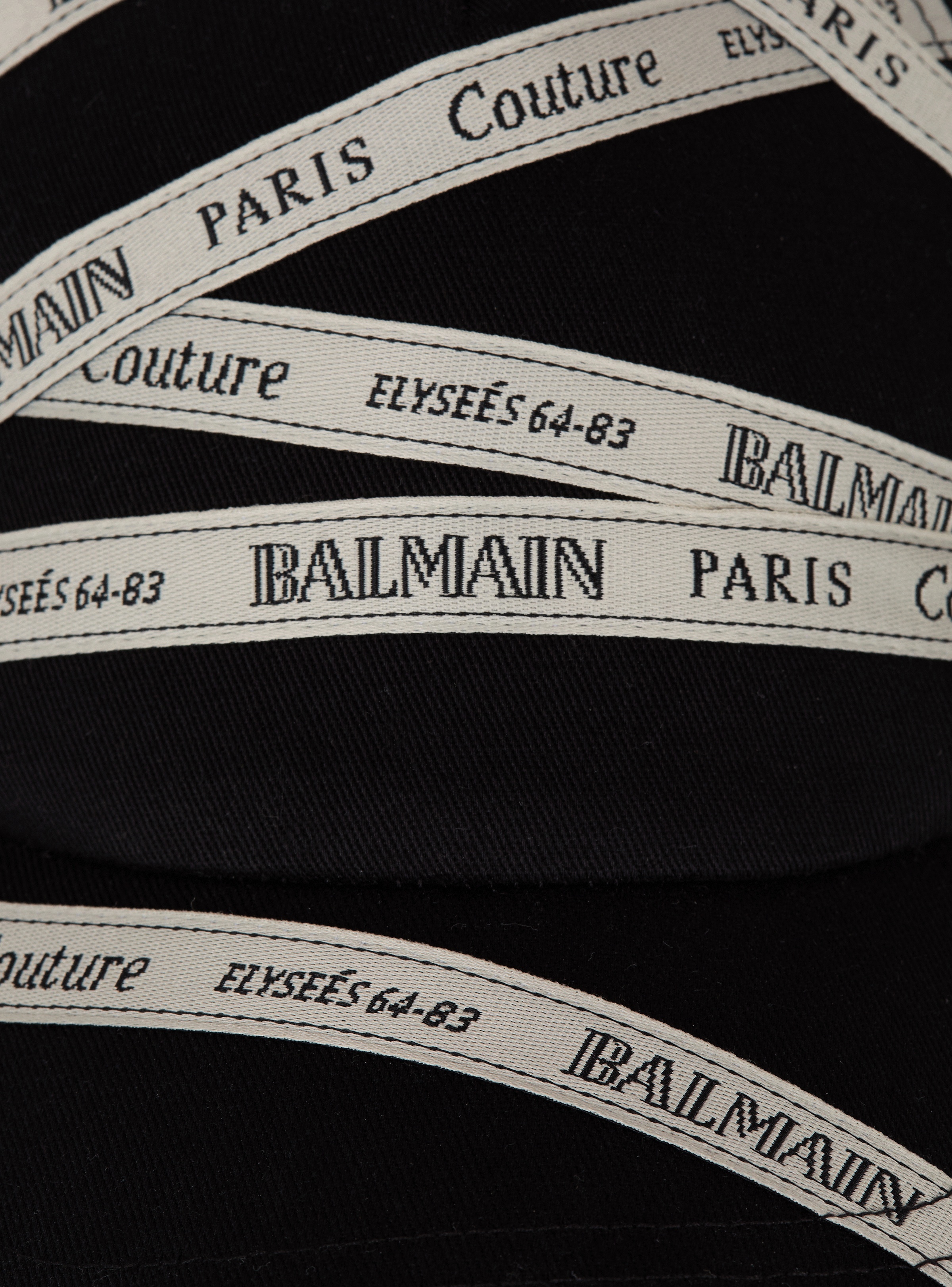Cotton cap with Balmain ribbon motif - 5