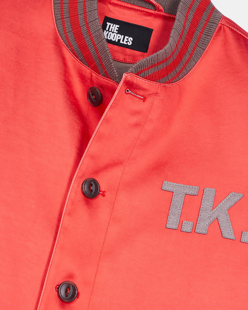 RED SATIN JACKET WITH PATCHES 7
