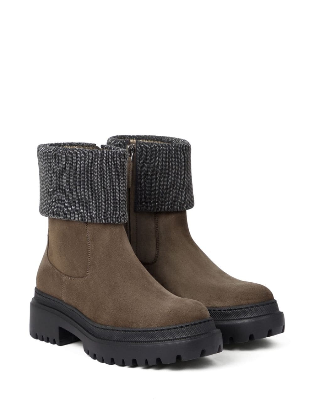 Monili-Trim block-heel ankle boots - 2