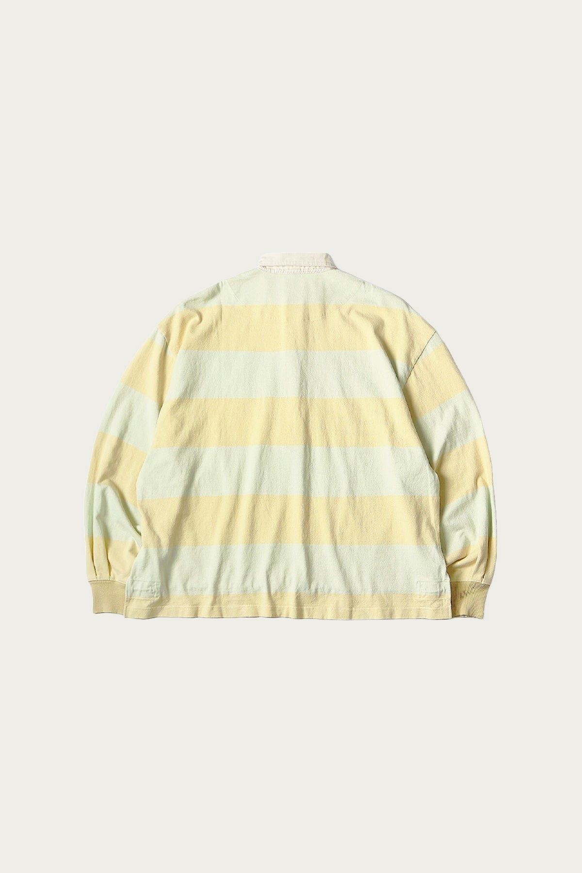 JAIL Stripe Jersey BIG Rugger Shirt - Yellow/Green - 2