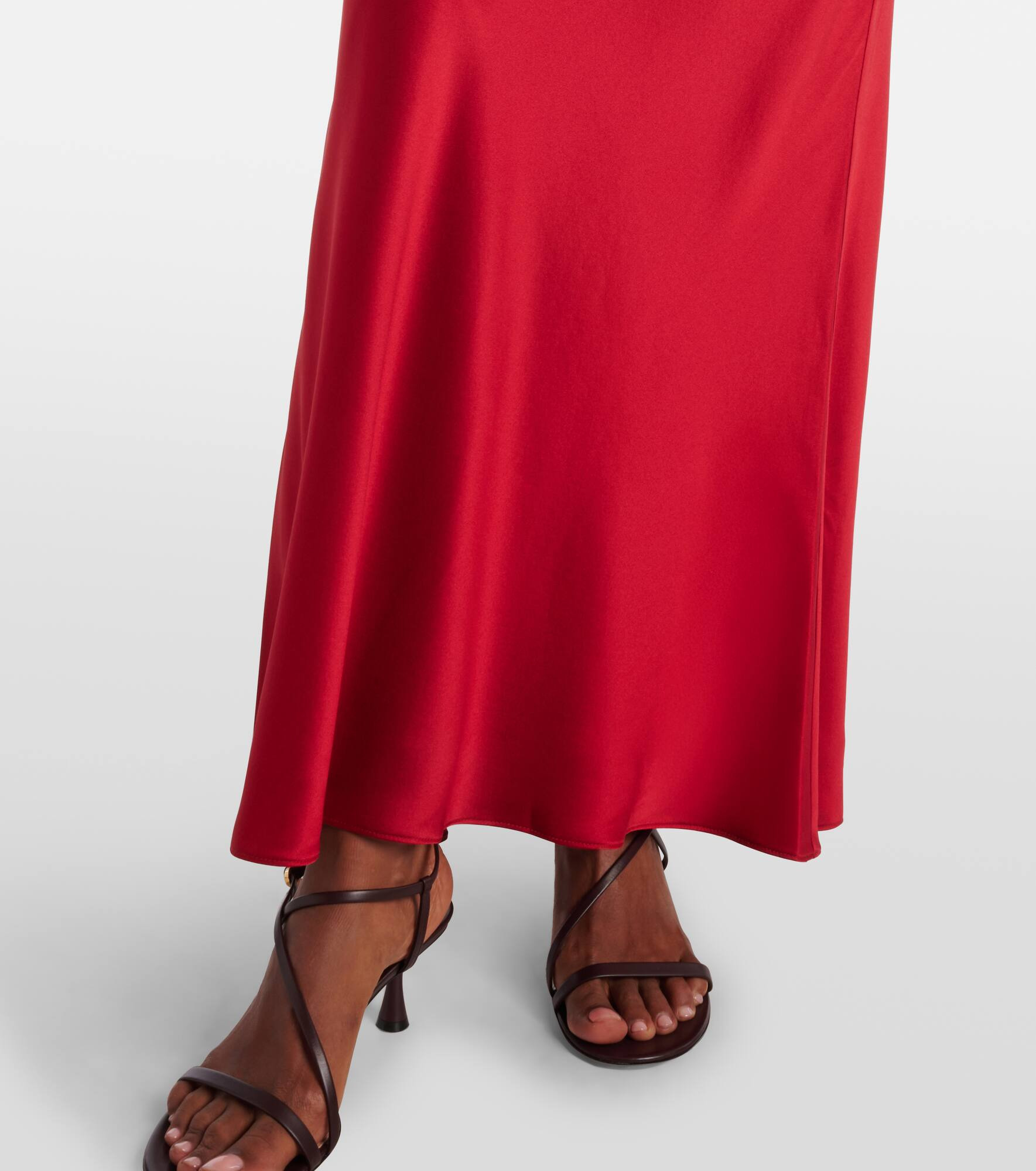 Silk charmeuse maxi skirt - 5