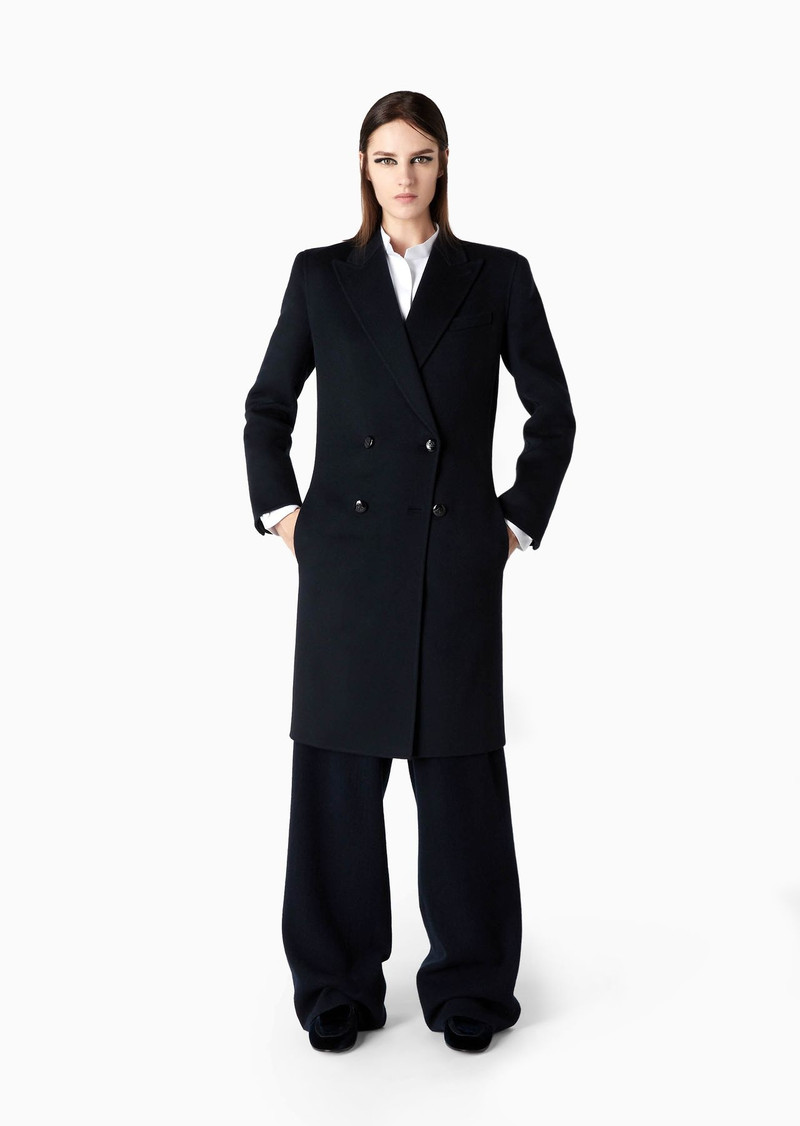 GIORGIO ARMANI ASV double-breasted wool coat outlook