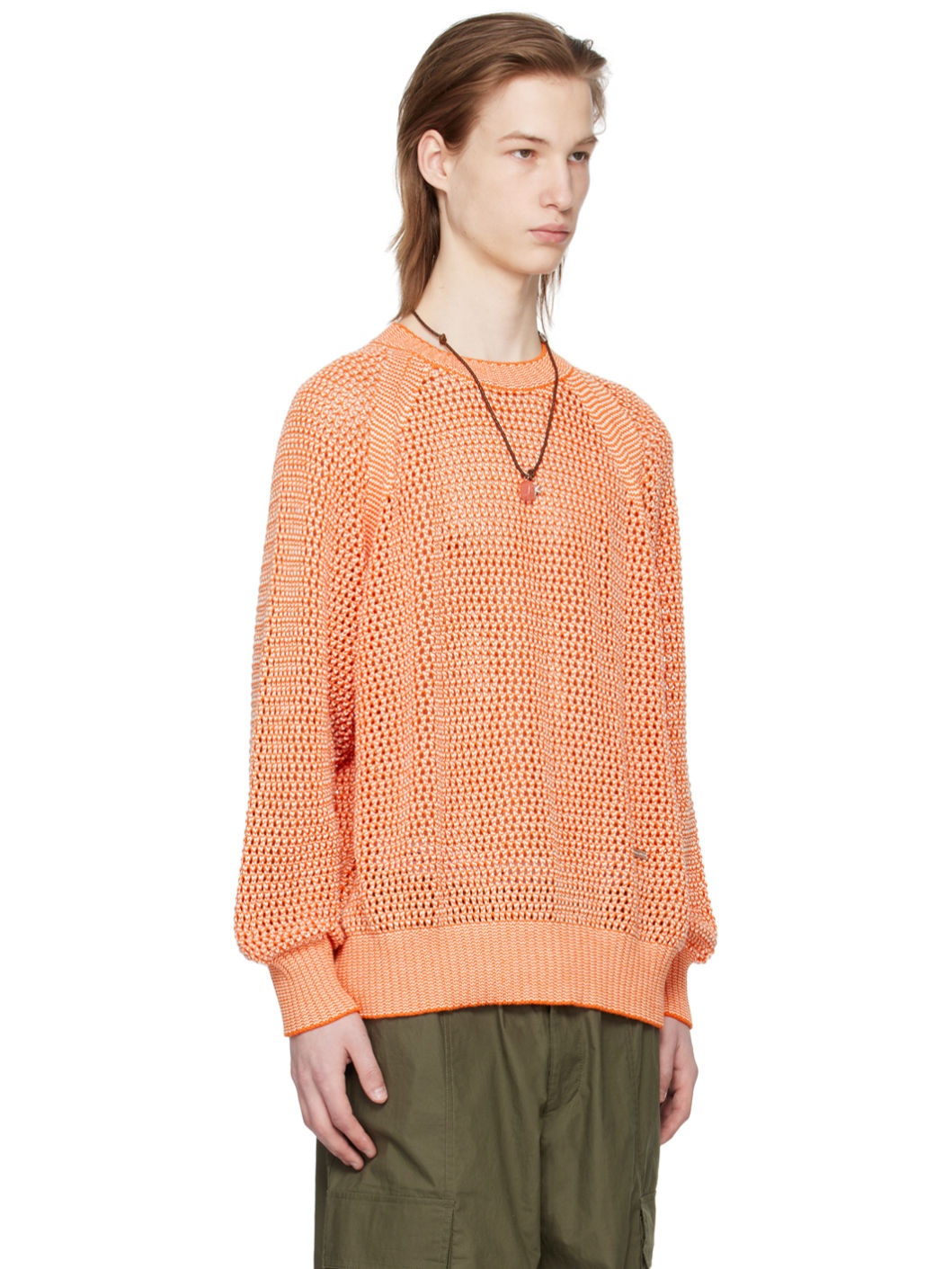 Orange Raglan Sweater - 2