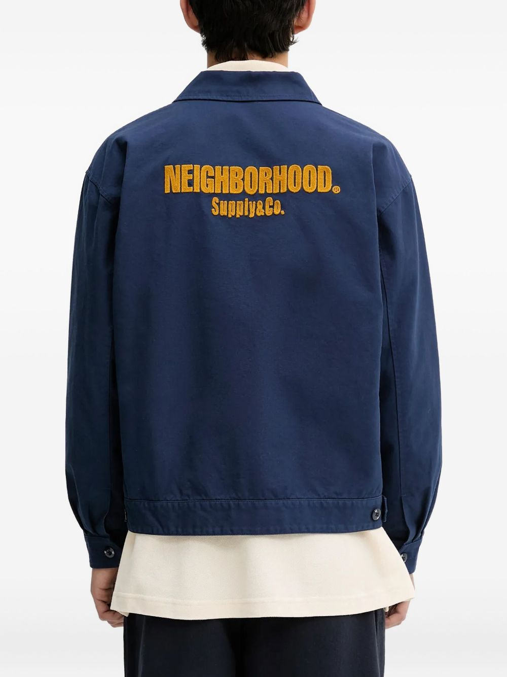 embroidered zip-up jacket - 3