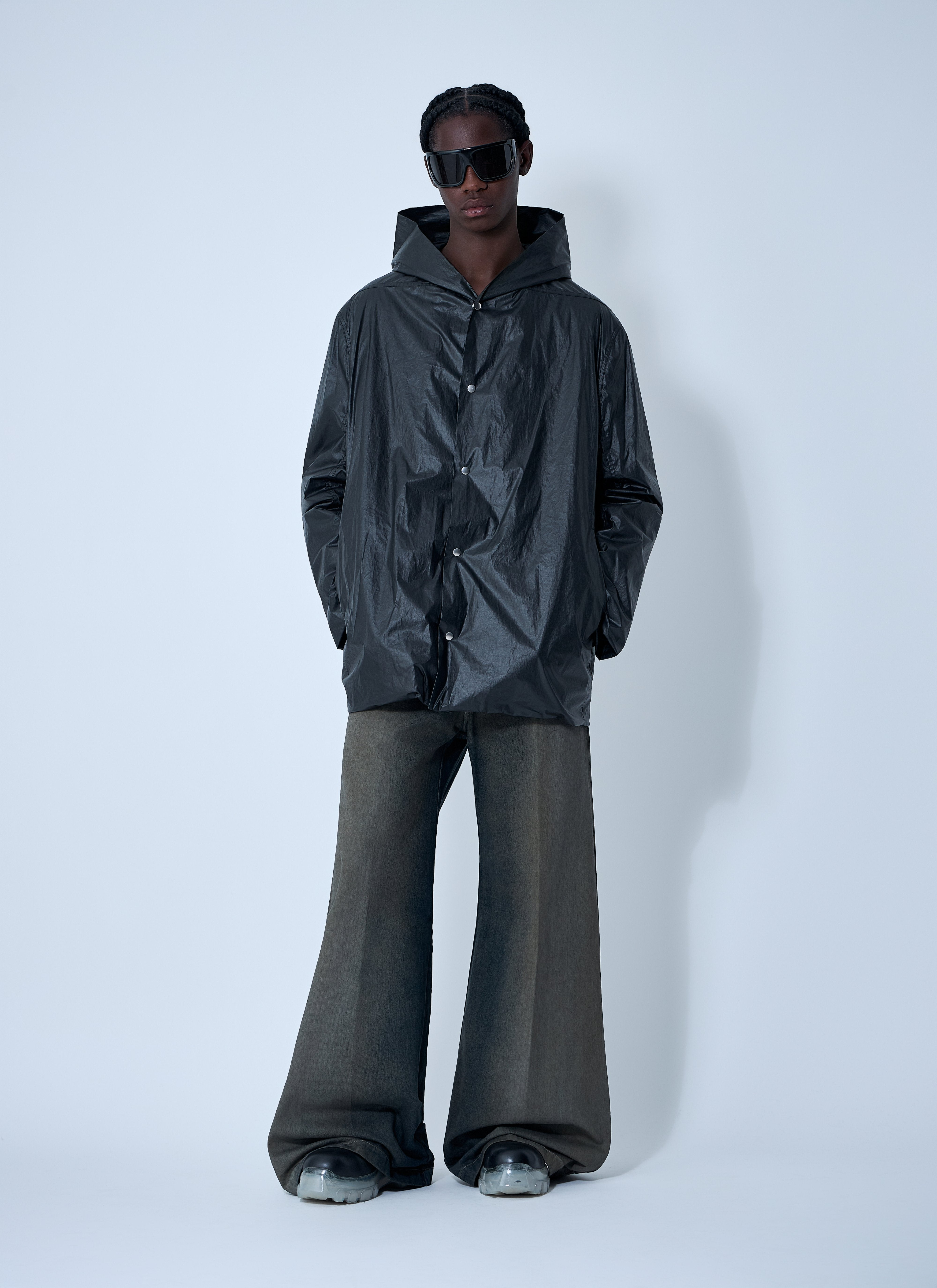 Rick Owens Men Woven Hooded Jacket - 2