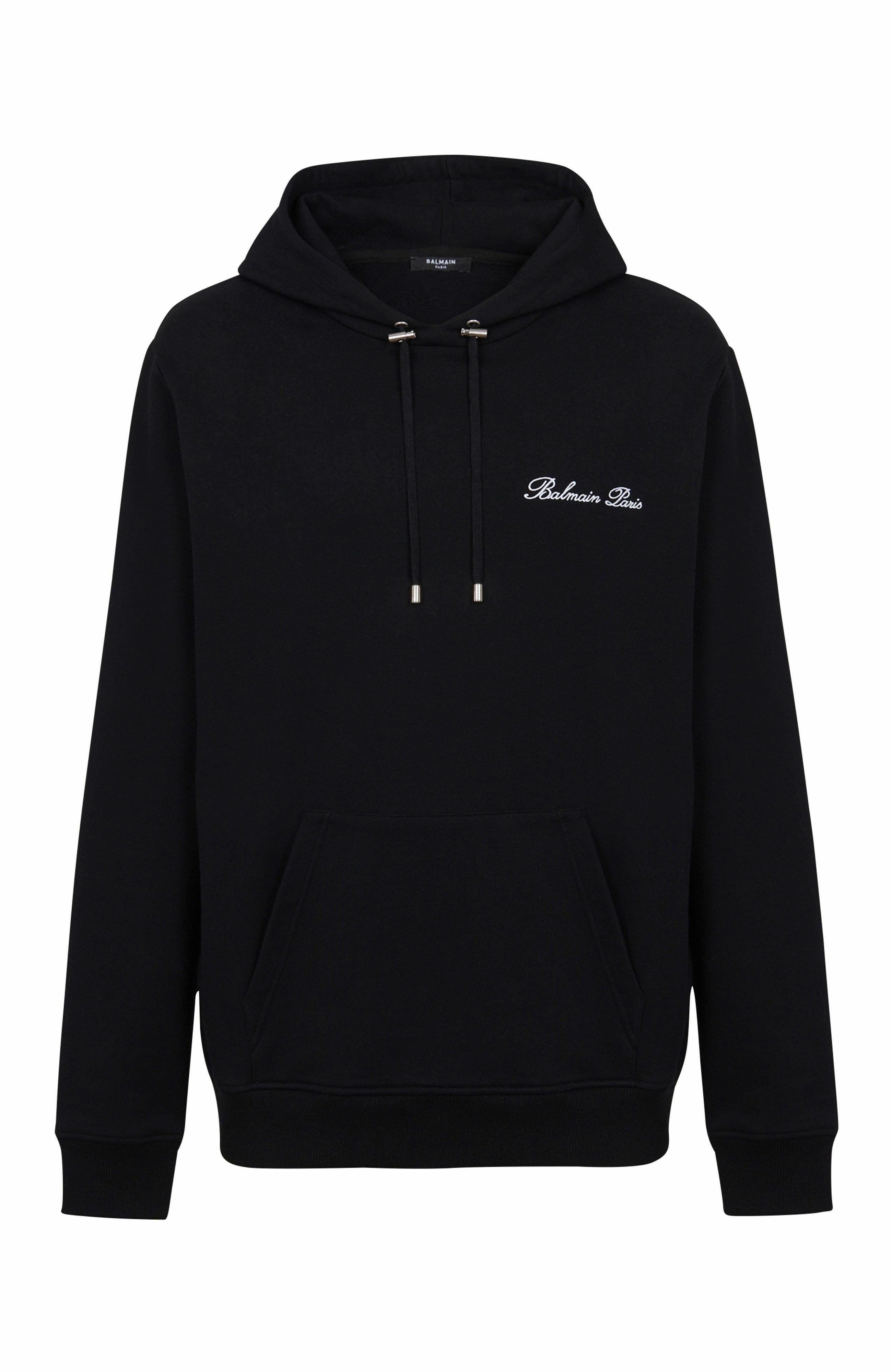 Balmain Signature hoodie in Black at Nordstrom - 5