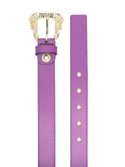 VERSACE JEANS COUTURE Baroque-buckle leather belt outlook