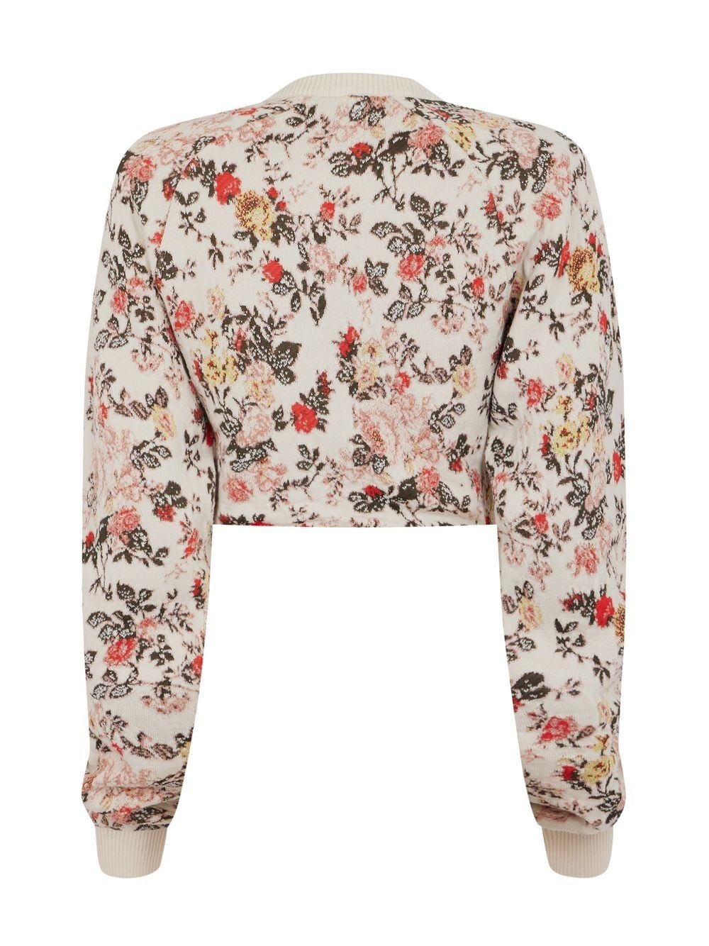 floral-print cropped sweatshirt - 2