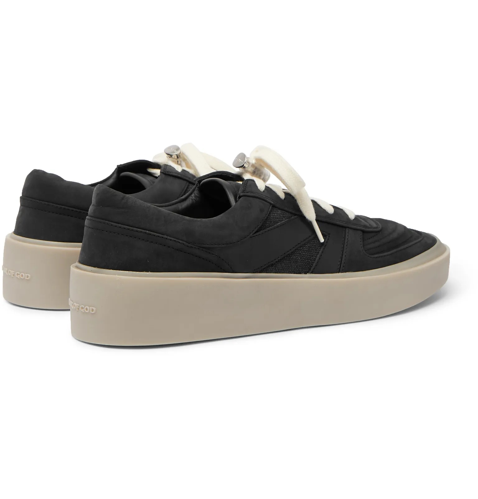 Leather, Nubuck and Mesh Sneakers - 6