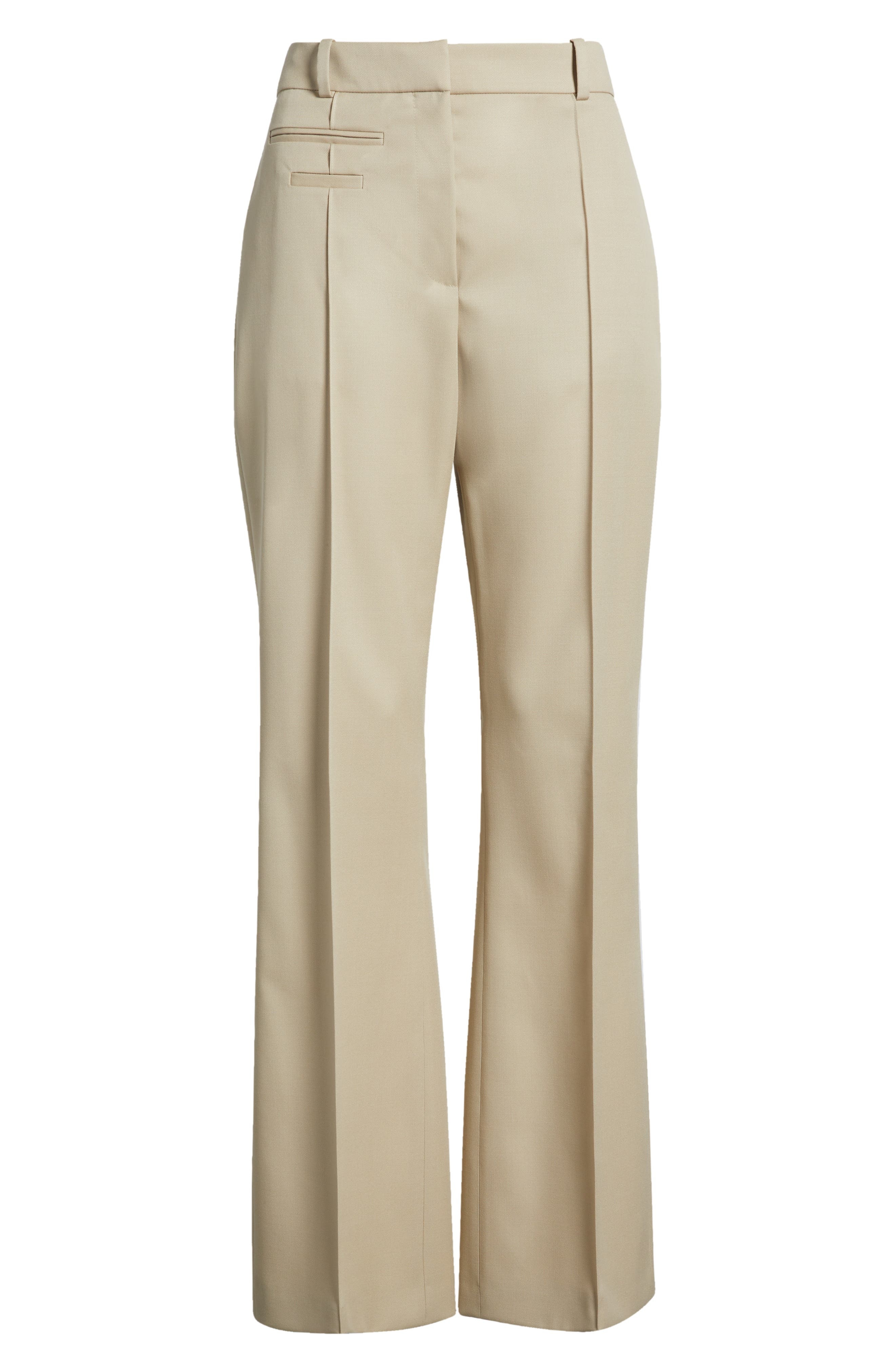 BOSS Talima Wool Wide Leg Pants in Pumice at Nordstrom - 5