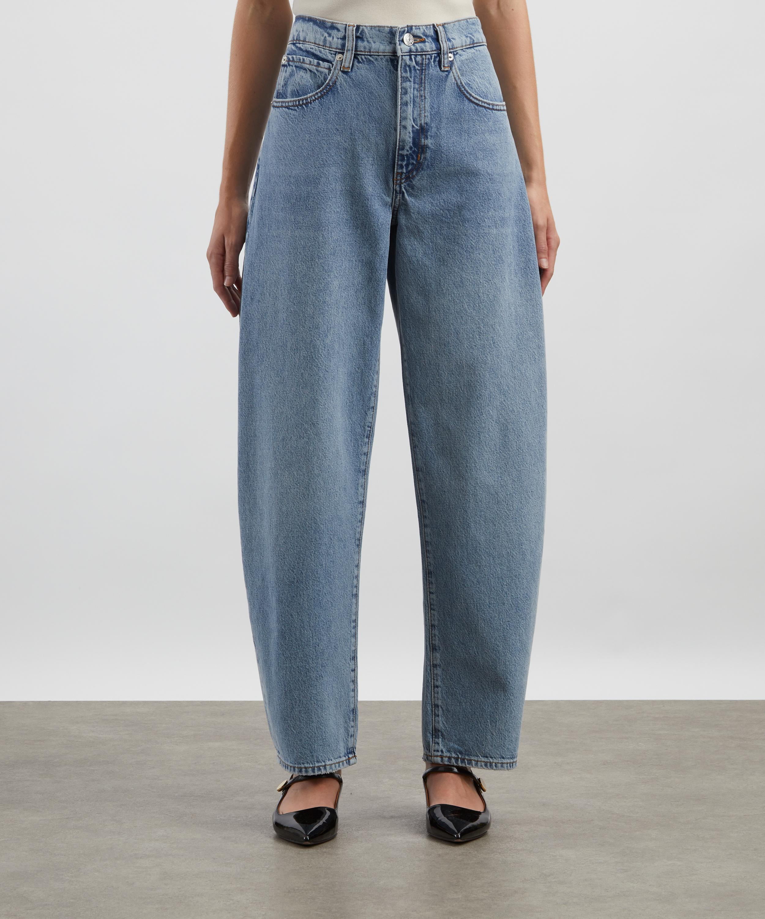 Low-Slung Barrel Jeans in Dollhouse - 3