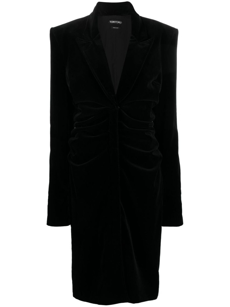 plunging V-neck velvet midi dress 1