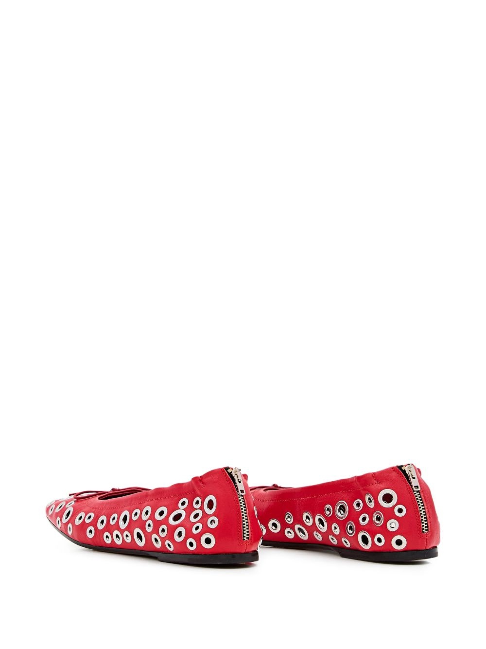 eyelet-vents ballet flats - 3