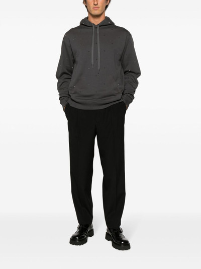 Valentino Rockstud-embellished drawstring hoodie outlook