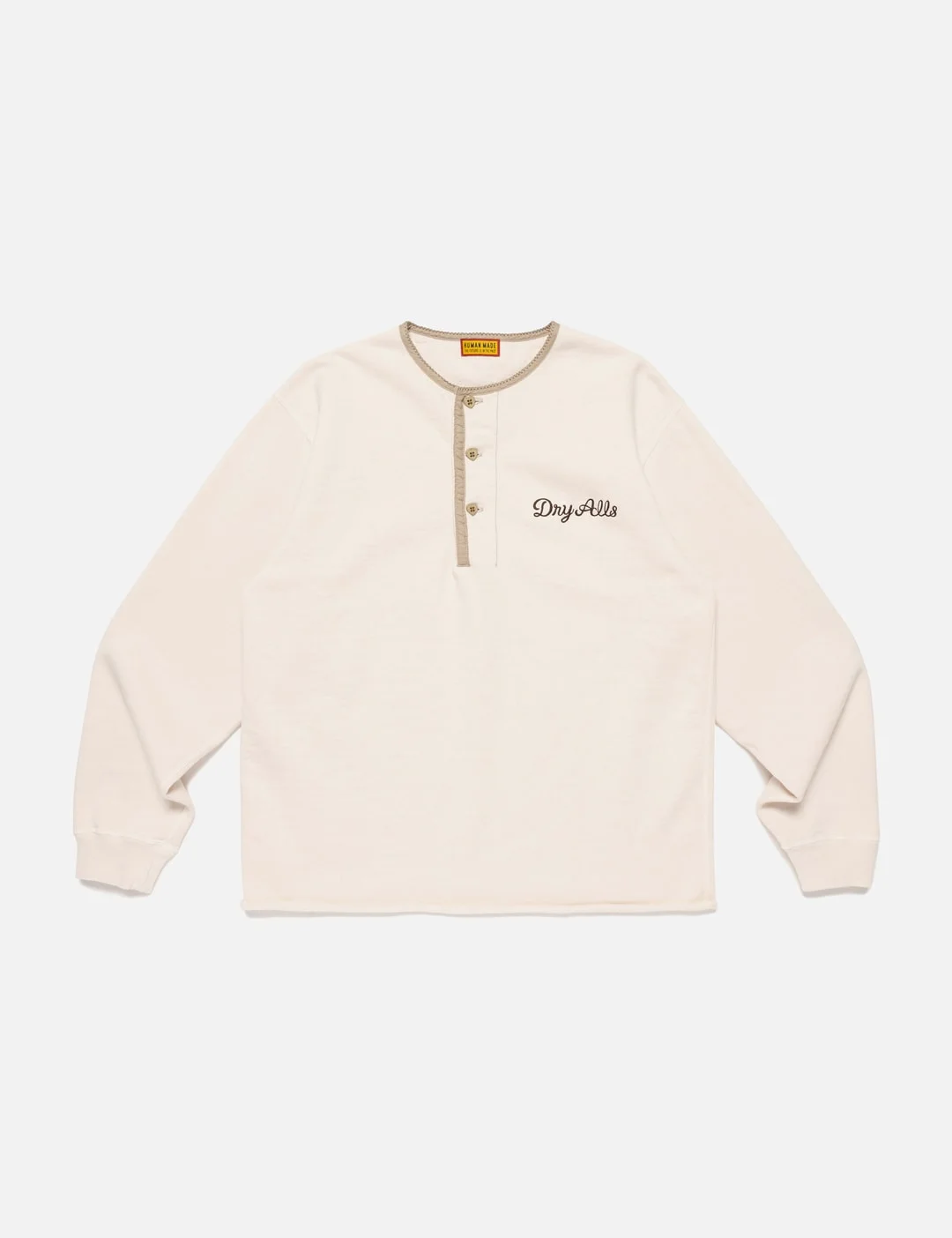 HENLEY NECK SWEATSHIRT - 1