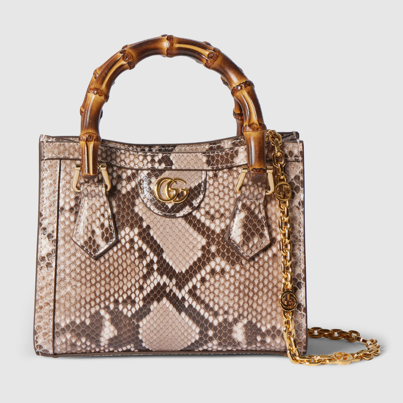 Gucci Diana python small tote bag 1