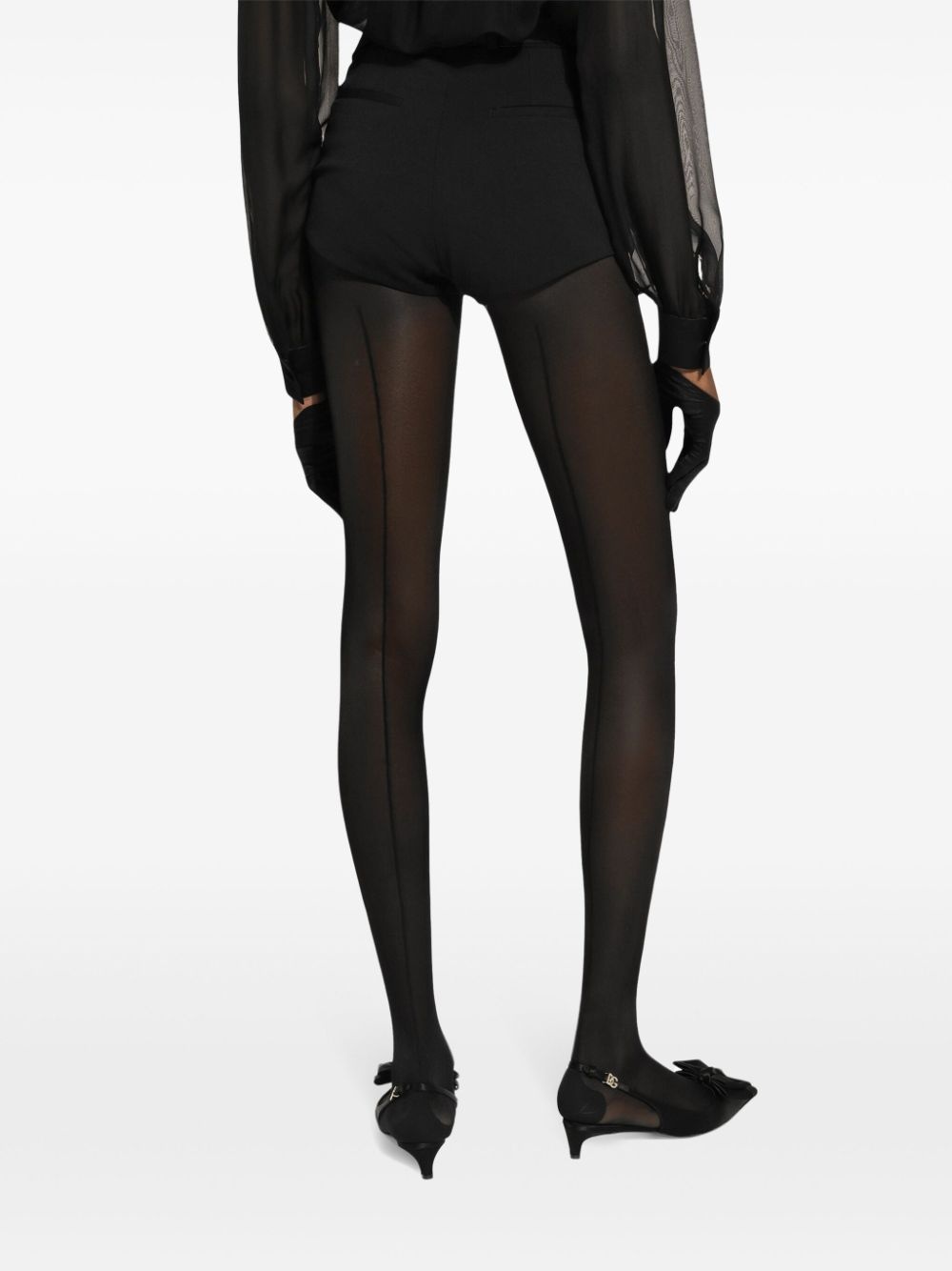 high-waisted tailored shorts - 3
