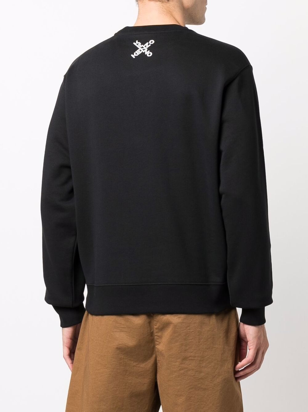 logo-print crew neck sweatshirt - 4