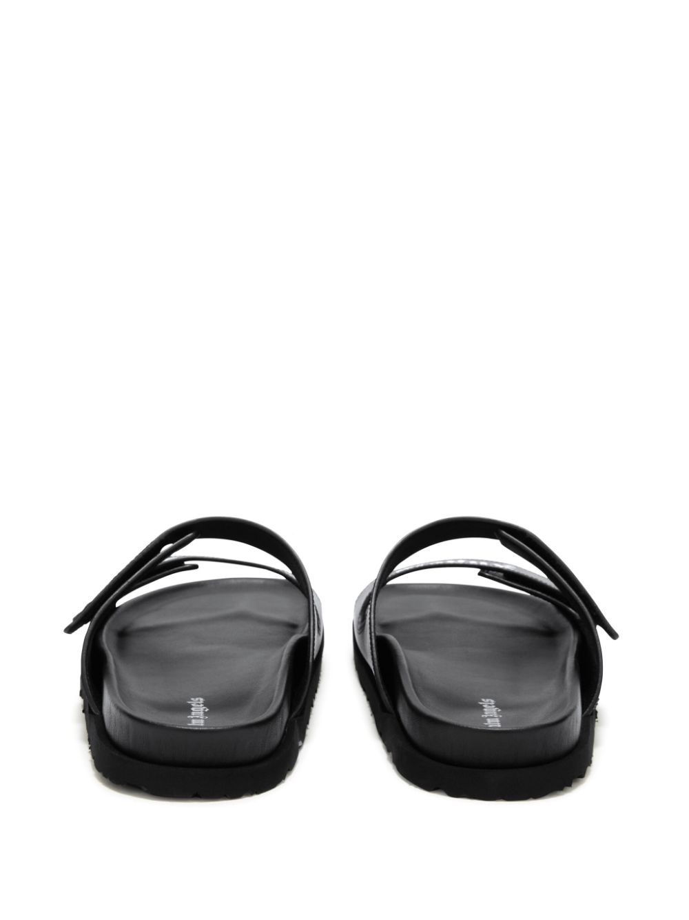 logo leather sandals - 3