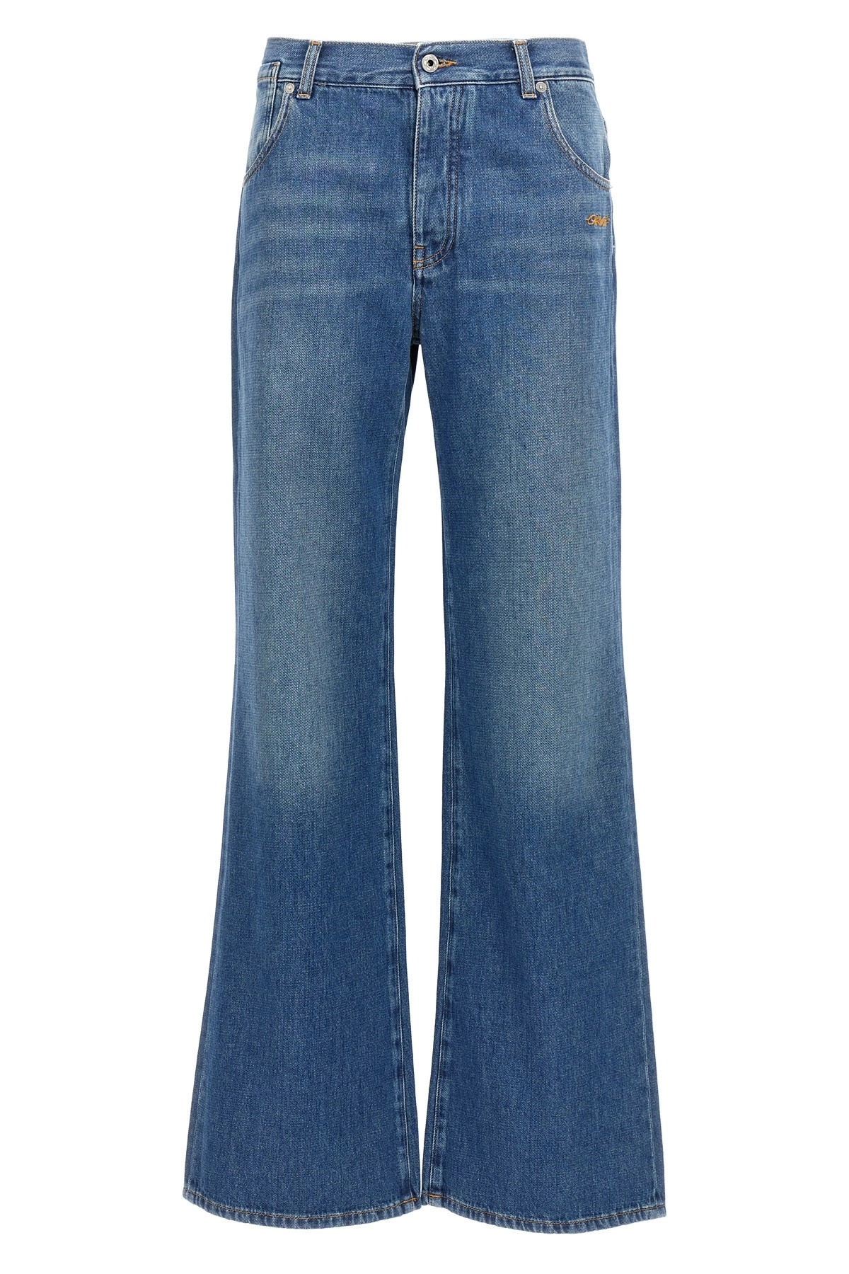 Logo embroidery jeans - 1