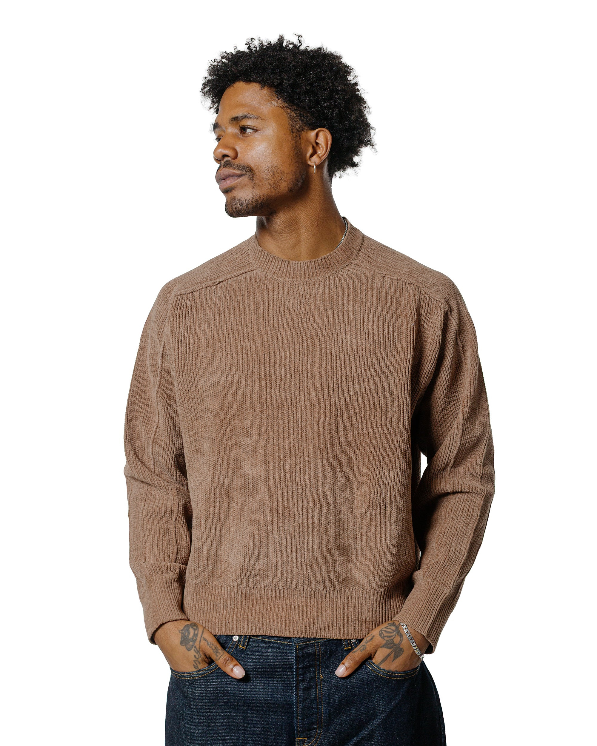 Stüssy Exposed Seam Sweater Brown - 2