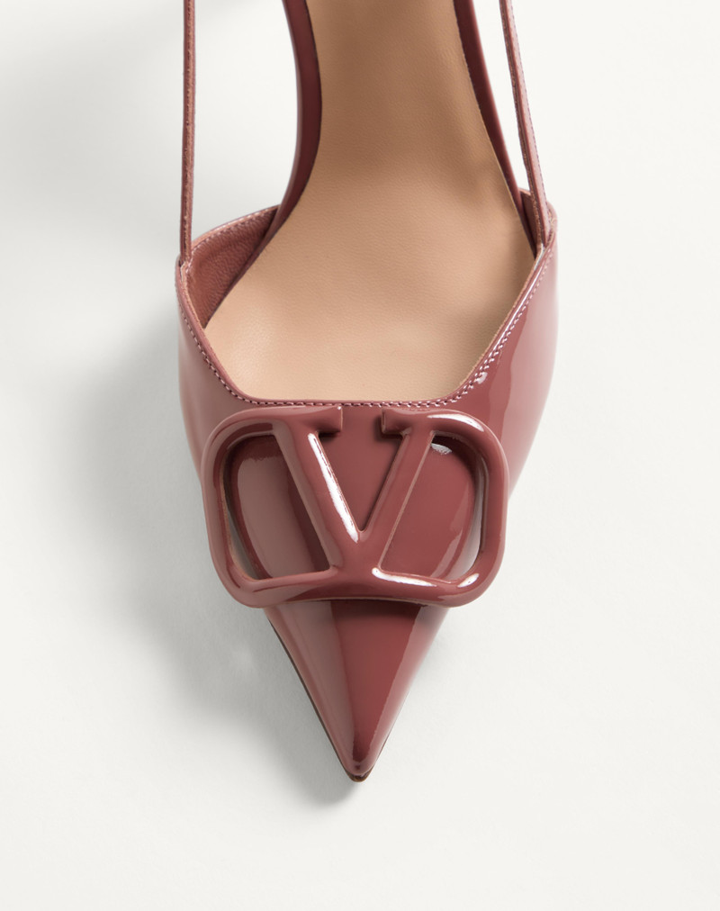 Valentino VLOGO SIGNATURE PATENT LEATHER SLINGBACK PUMP 80MM / 3.15 IN. outlook