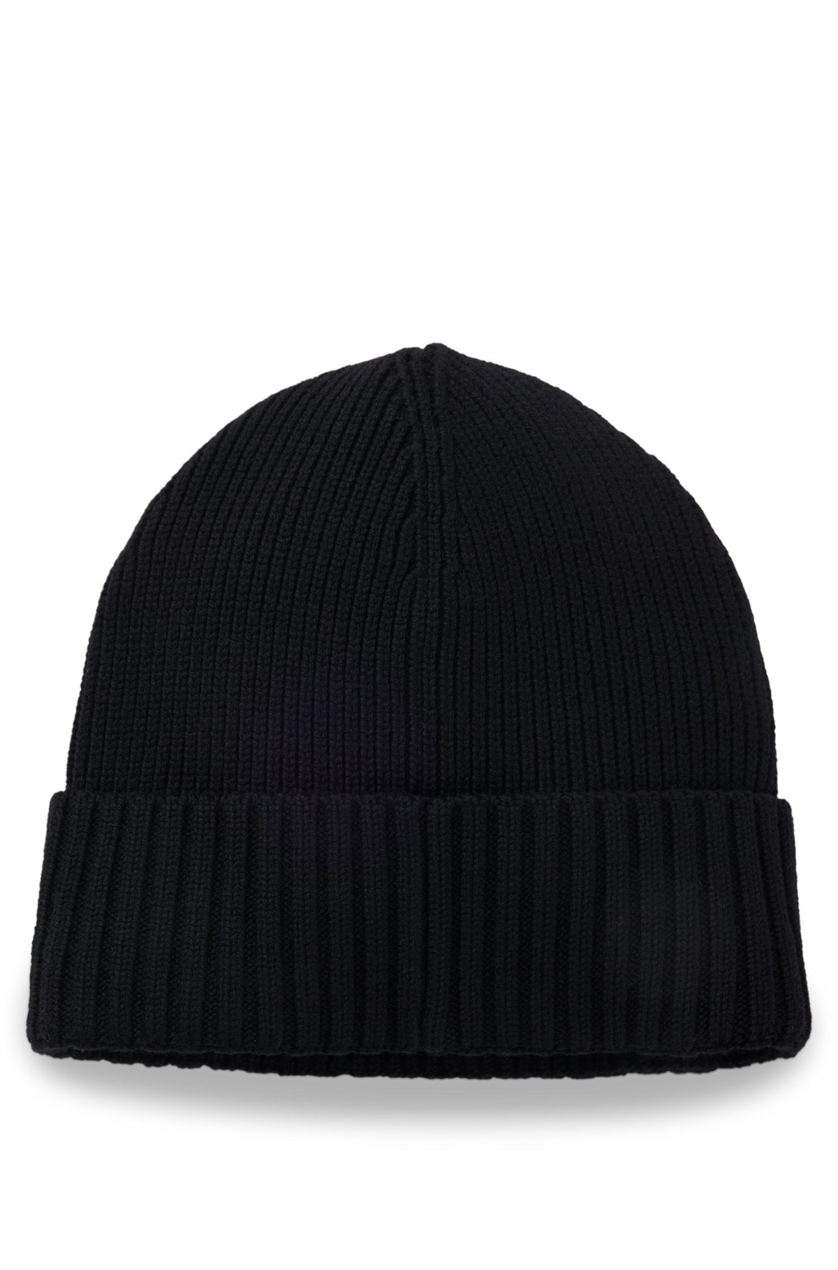 BEANIE HAT IN VIRGIN WOOL WITH LOGO PLAQUE - 2