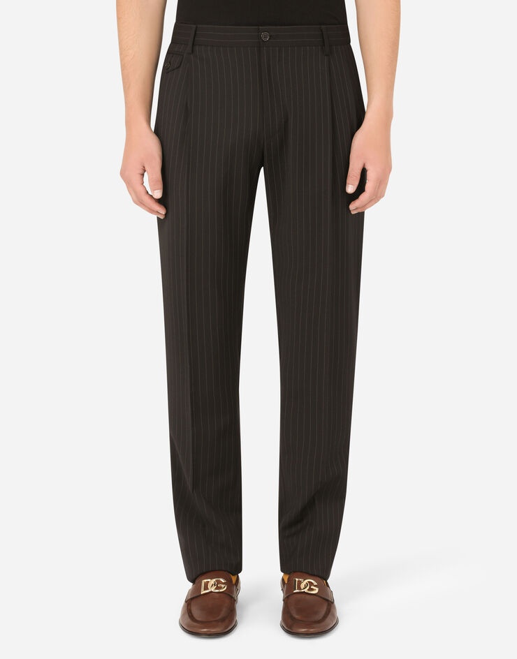 Stretch pinstripe pants - 1