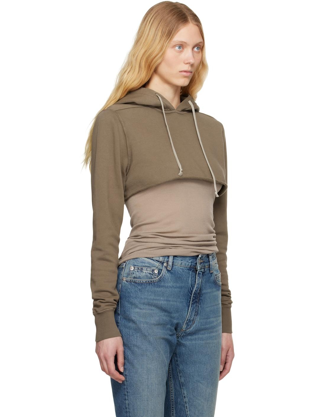Gray Hollywood Cropped Hoodie - 2
