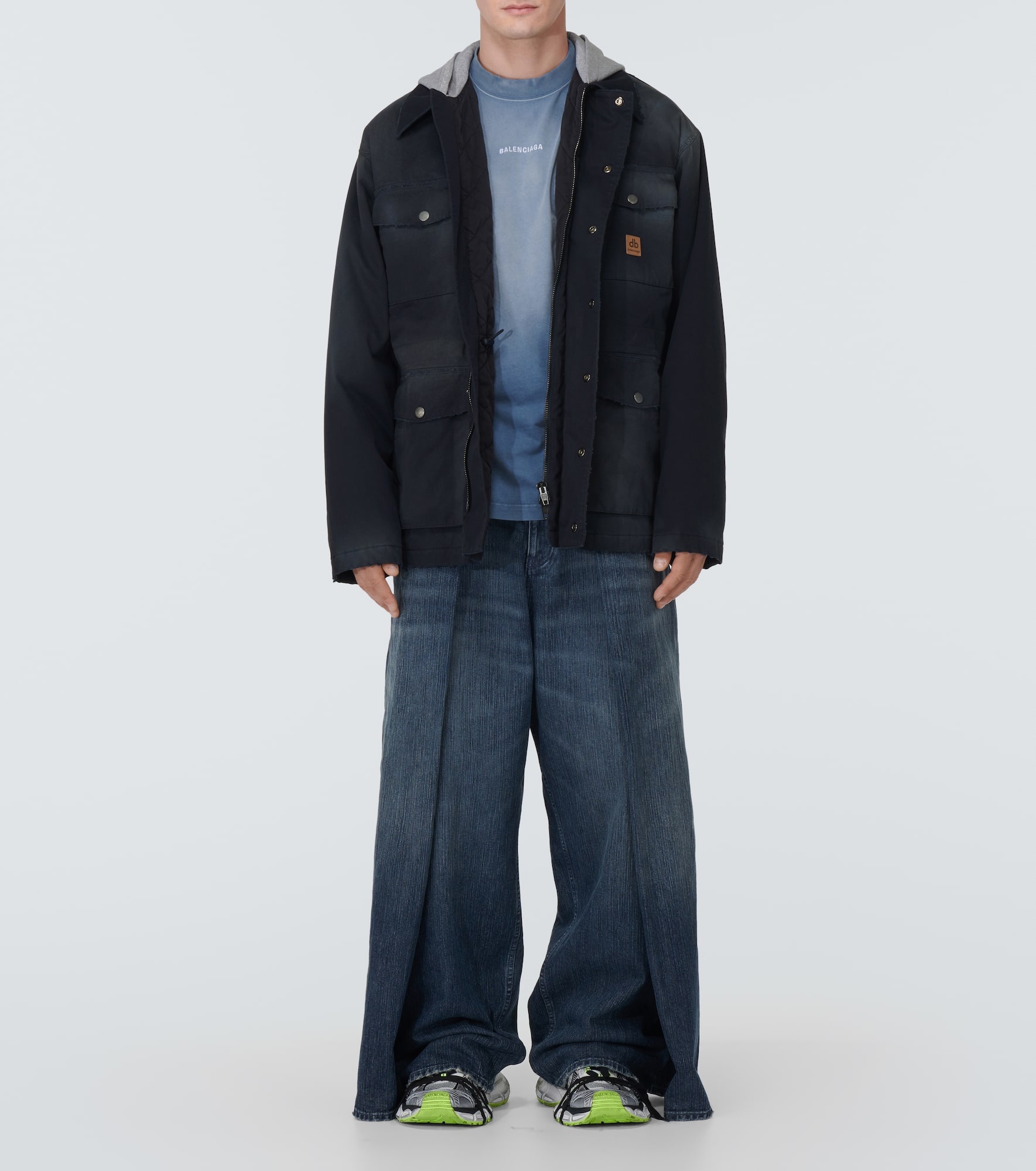 Oversized cotton gabardine parka - 2