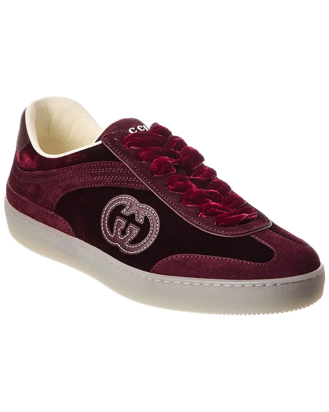 Gucci G75 Velvet & Suede Sneaker - 1