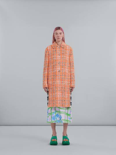 Marni COTTON TWEED COAT WITH KNITTED INSERTS outlook