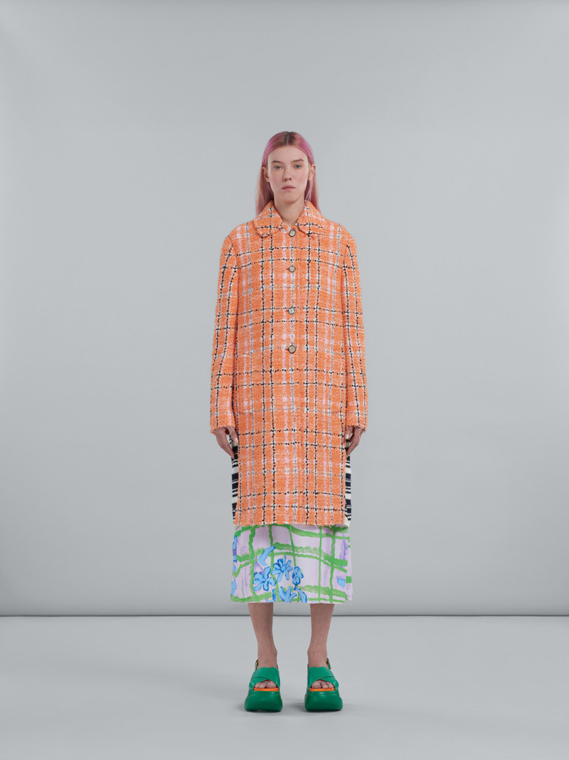 Marni COTTON TWEED COAT WITH KNITTED INSERTS outlook