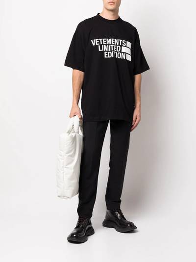 VETEMENTS Limited Edition oversized T-shirt outlook