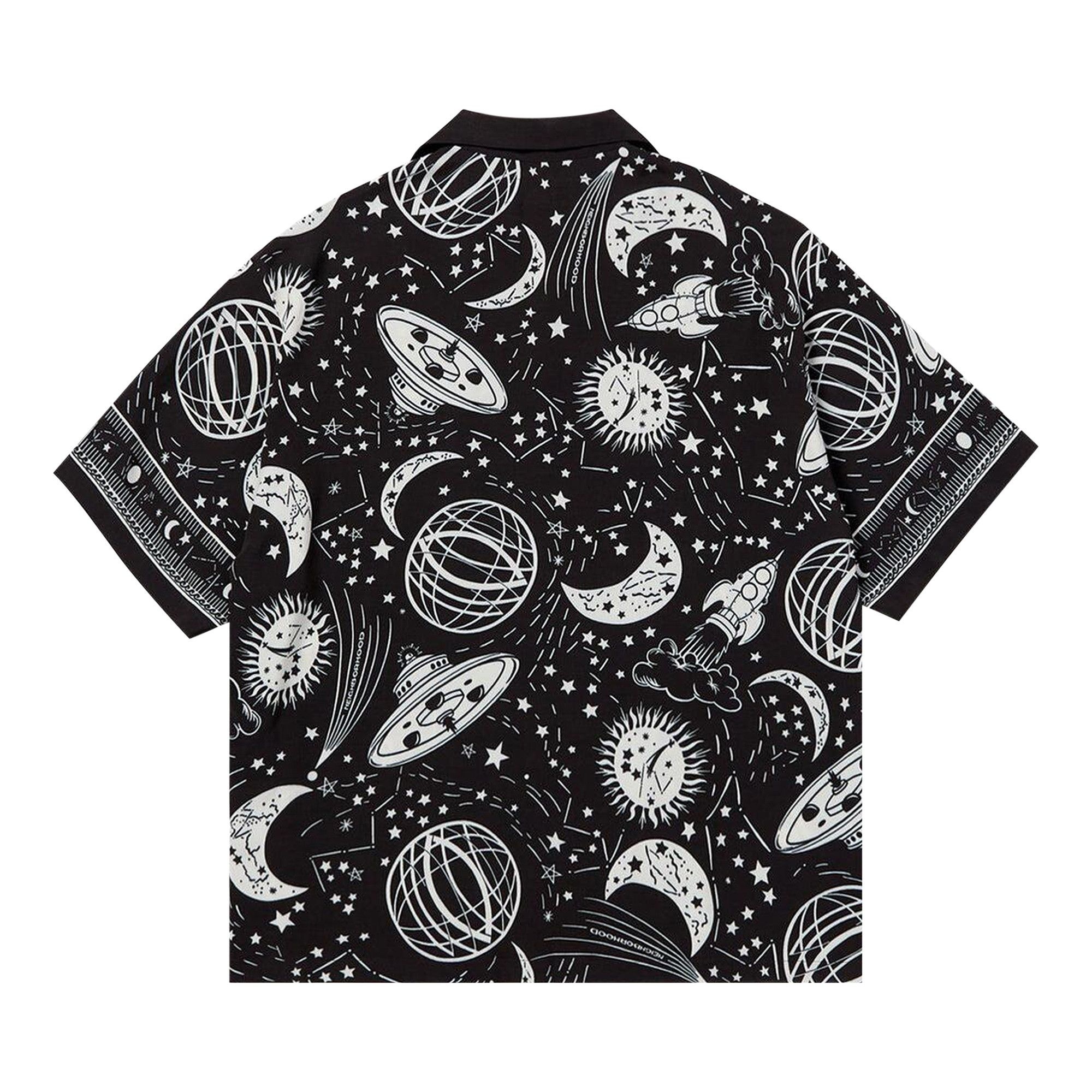 Neighborhood Cosmic Hawaiian Shirt 'Black/White' - 2