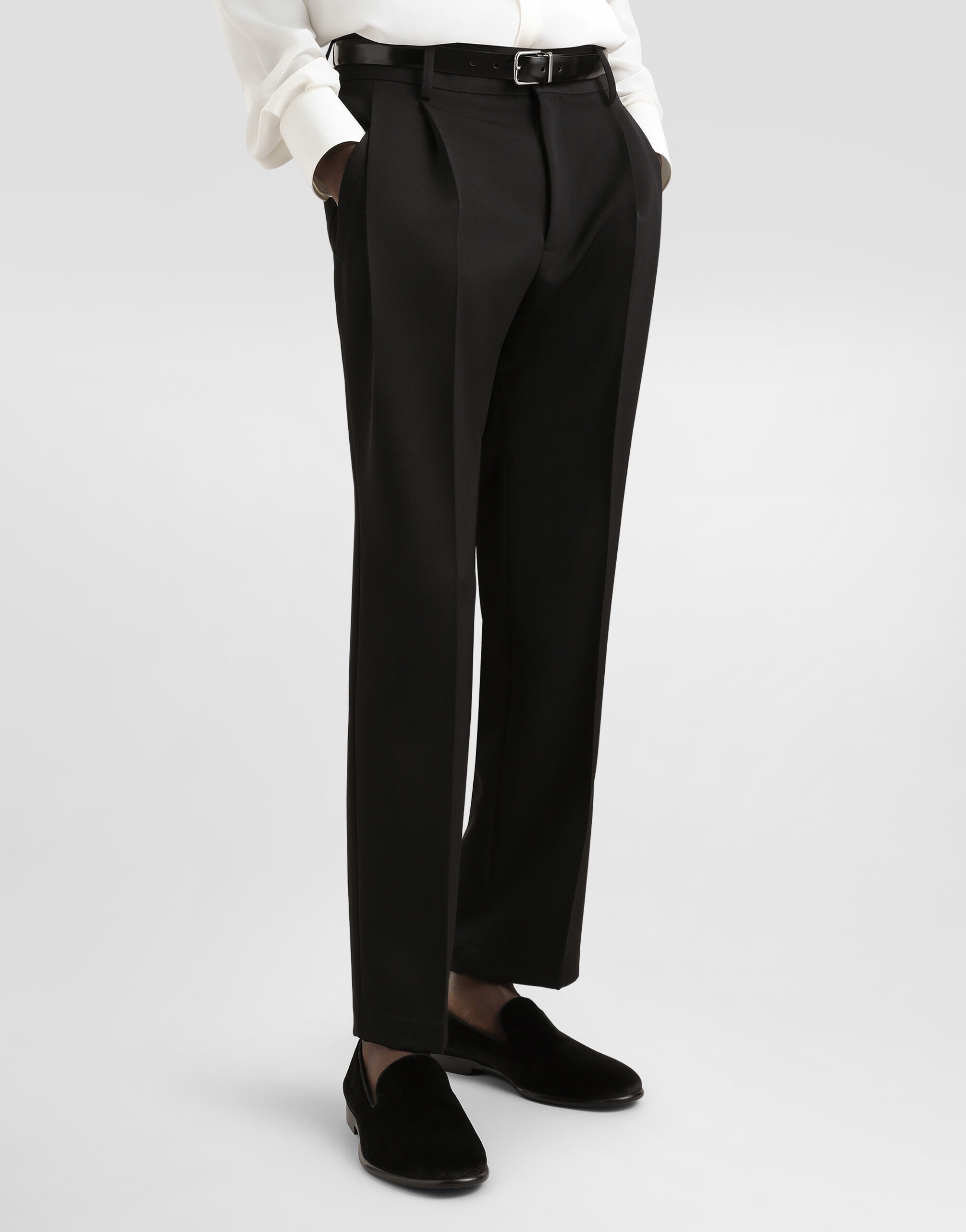 Wool pants with double darts - 4