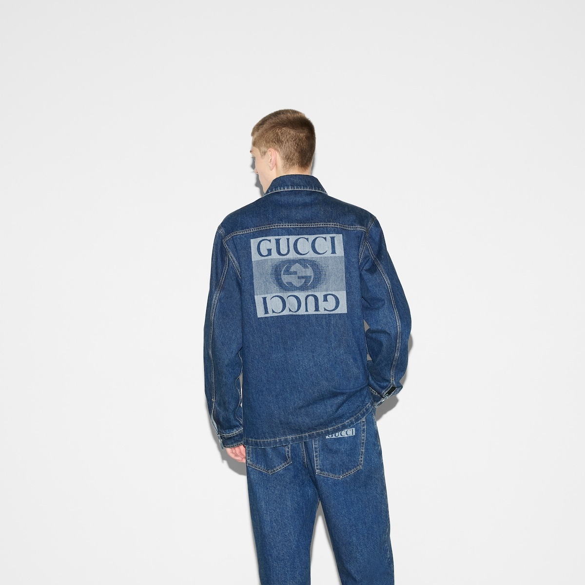 GUCCI Denim jacket with lasered detail | REVERSIBLE