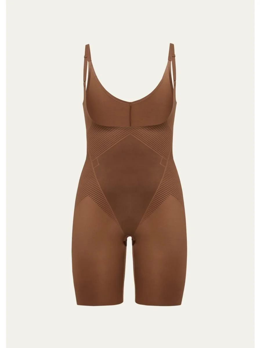 Thinstincts® 2.0 Open-Bust Mid-Thigh Bodysuit - 1