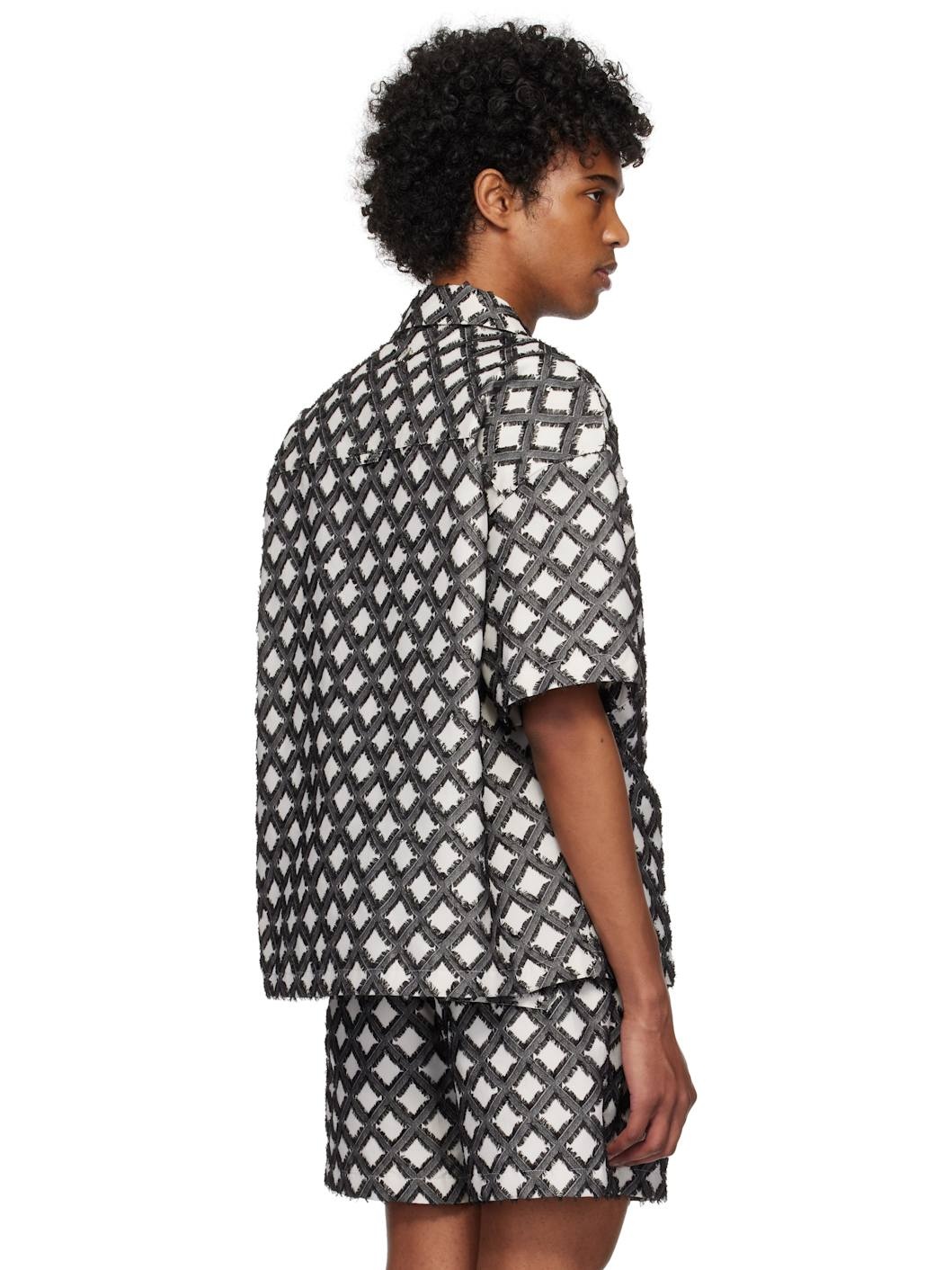 Black Argyle Jacquard Shirt - 3