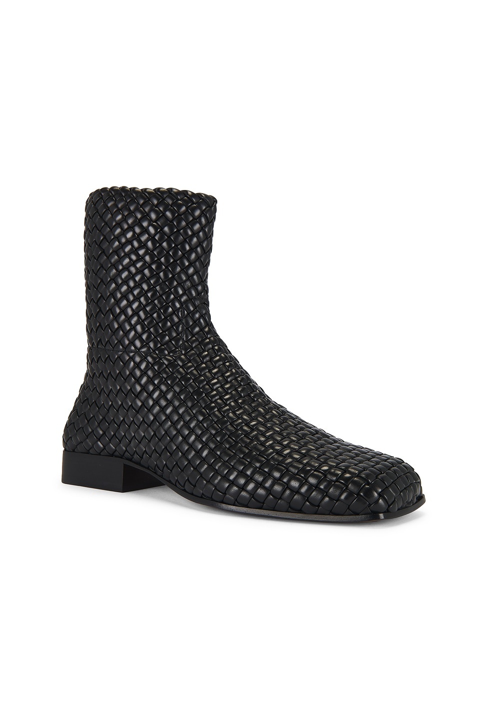 Zipped Padded Intreccio Supple Lambskin Ankle Boot - 2