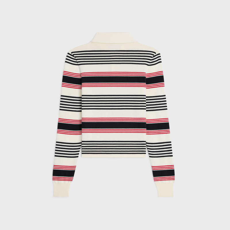 CELINE polo sweater IN striped cotton outlook