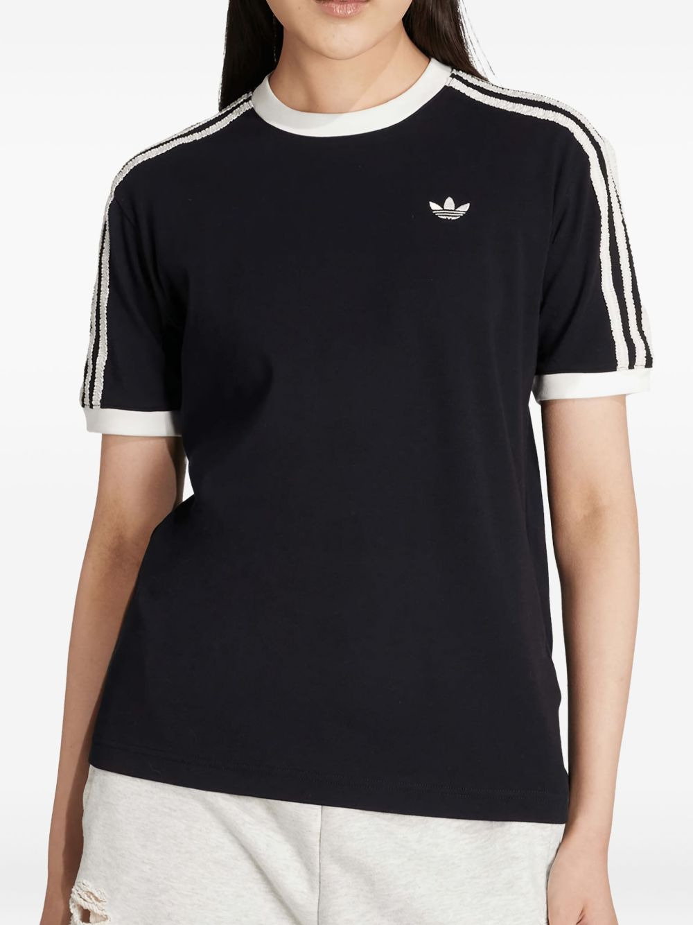 ruffled three-stripe T-shirt - 2