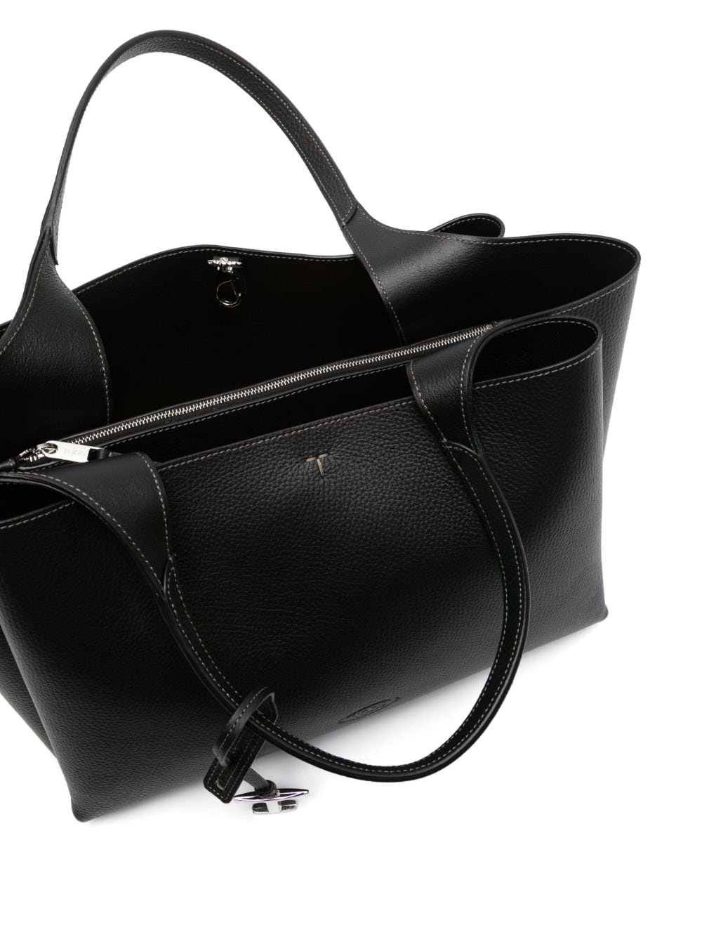 T-pendant leather tote bag - 6