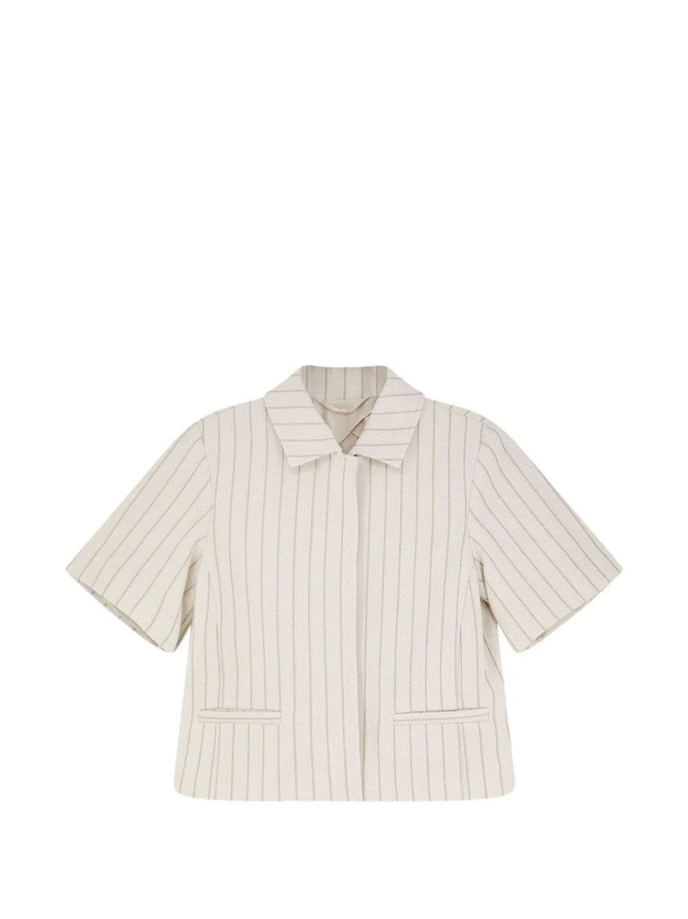 pinstripe button cotton blazer - 1