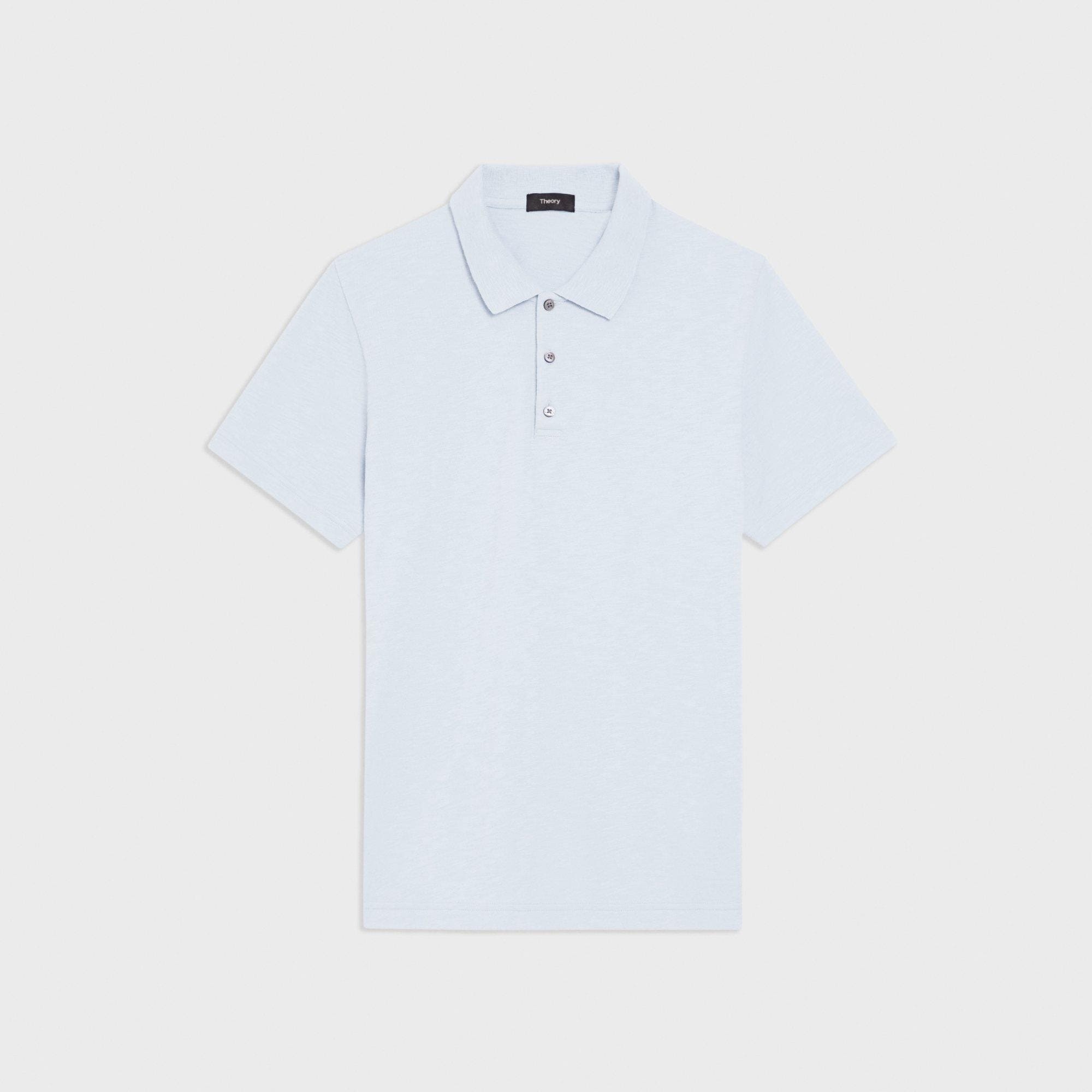 Bron Polo Shirt in Cosmos Slub Cotton - 1
