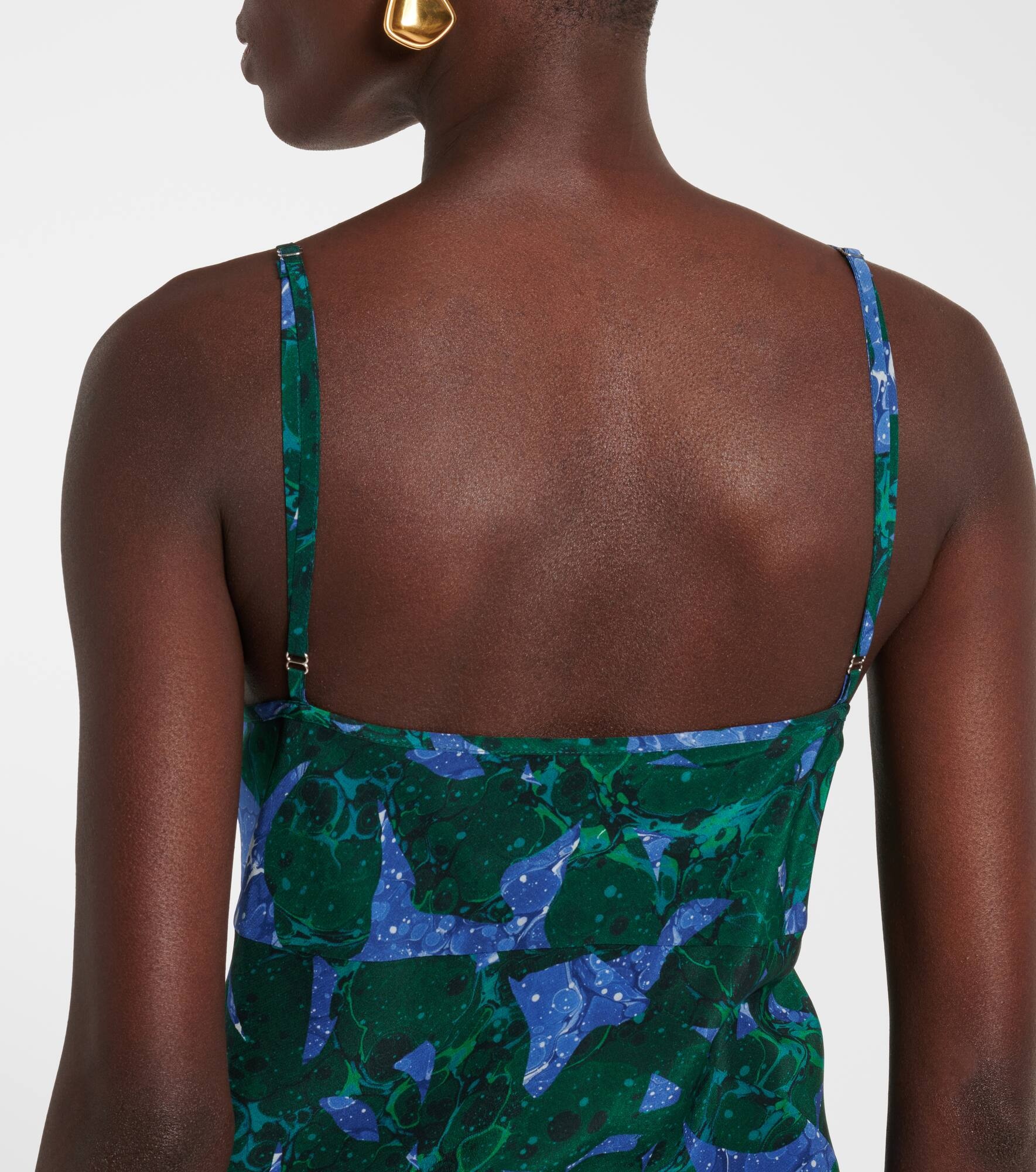 Printed silk slip dress - 6